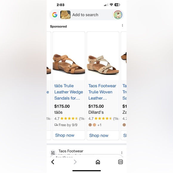 Taos Fabulous Slide with Cork Wedge Heel Size 7- 7.5 Sandals Tan Leather - Picture 3 of 11